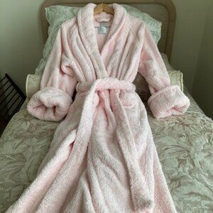 FRETTE Terry Cloth Bathrobe, Light Pink, Size Small